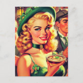 Carte Postale Vintage Pub Irish Girl (Devant)