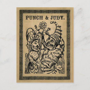 Carte Postale Vintage Punch et Judy