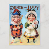 Carte postale vintage Punch et Judy (Devant)