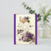 Carte postale Vintage Purple Meilleurs Voeux (Debout devant)