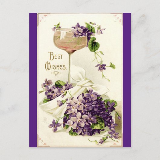 Carte postale Vintage Purple Meilleurs Voeux (Devant)