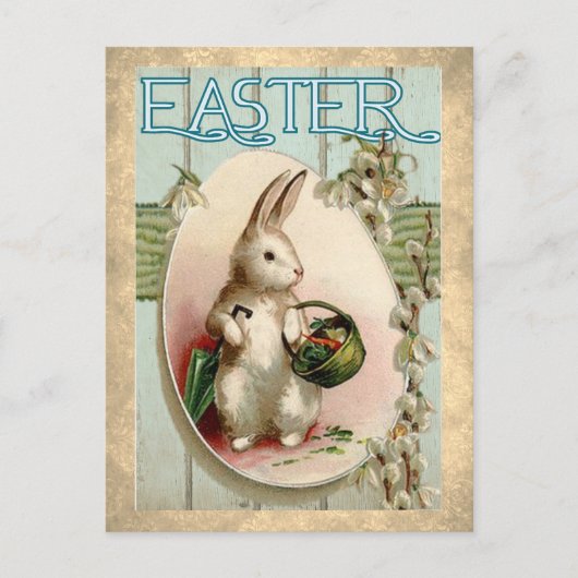 Carte postale vintage Rabbit Pâques (Devant)