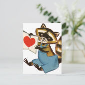 Carte Postale Vintage Raccoon (Debout devant)