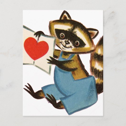 Carte Postale Vintage Raccoon (Devant)