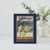 Carte Postale Vintage Railway California Travel Advertisement (Debout devant)