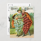 Carte postale vintage : Raisins (Devant / Derrière)