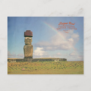 Carte Postale Vintage Rapa Nui (île de Pâques) Chili
