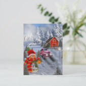 Carte postale vintage Red Truck (Debout devant)