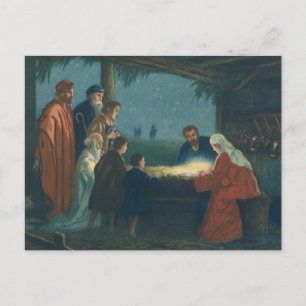 Carte Postale Vintage Religion, Adoration des Berghirten