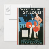 Carte Postale Vintage Rencontrez-Moi À St.Louis (Devant / Derrière)