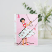 Carte postale vintage rétro (Debout devant)