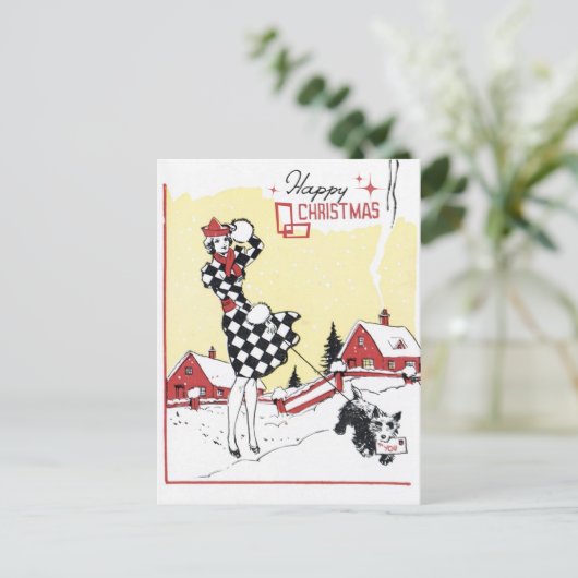 Carte postale vintage rétro (Debout devant)