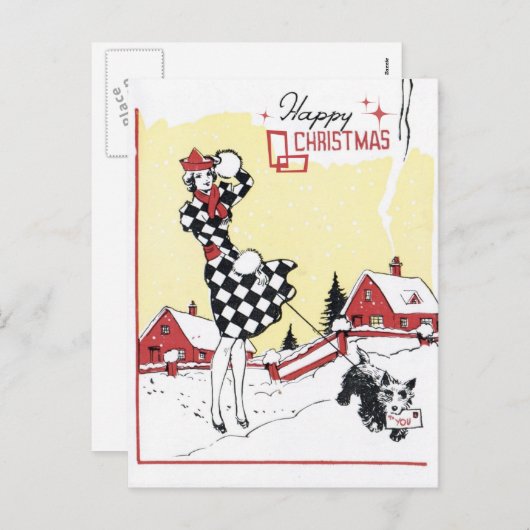 Carte postale vintage rétro (Devant / Derrière)