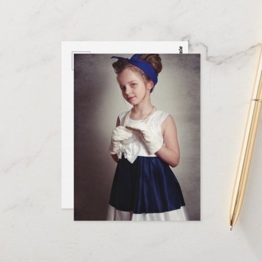 Carte Postale Vintage rétro (Devant/Arrière en situation)