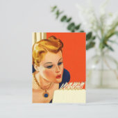 Carte postale Vintage Rétro Anniversaire Fête Cake (Debout devant)