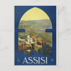 Carte Postale Vintage Retro Assisi Italie Tourisme italien