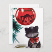 Carte postale vintage rétro Christmas (Devant / Derrière)