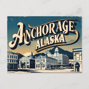 Carte Postale Vintage & Rétro d'Anchorage, Alaska