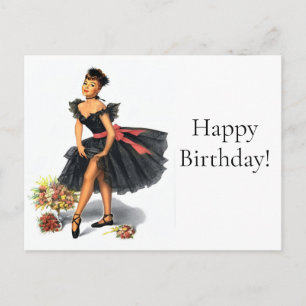 Carte postale vintage rétro danseuse de ballet 195