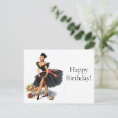 Carte postale vintage rétro danseuse de ballet des (Debout devant)