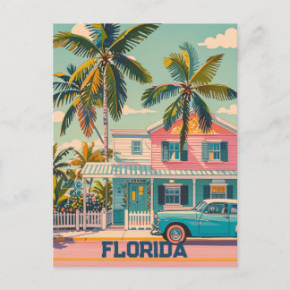Carte Postale vintage rétro florida