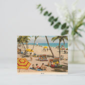 Carte Postale Vintage Retro Florida Beach Travel (Debout devant)