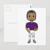 Carte Postale vintage retro football player (Devant / Derrière)