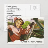 Carte Postale Vintage Retro Fun J'ai déplacé une n (Devant / Derrière)