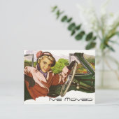 Carte Postale Vintage Retro Fun J'ai déplacé une n (Debout devant)