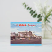 Carte postale vintage rétro Kingman Arizona (Debout devant)