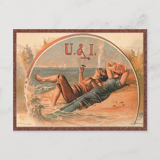 Carte postale vintage Retro Love You & I (Devant)