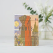 Carte Postale Vintage Retro Paris Tourisme (Debout devant)