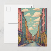 Carte Postale vintage retro pastel Dublin Irlande (Devant / Derrière)