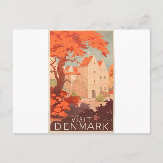 Carte Postale Vintage Retro Poster Visite Danemark (Devant)