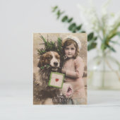 Carte postale vintage retro pour Noël (Debout devant)