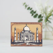 Carte postale vintage Retro Taj Mahal (Debout devant)
