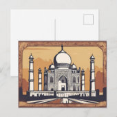 Carte postale vintage Retro Taj Mahal (Devant / Derrière)