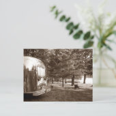 Carte Postale Vintage Retro Travel Trailer Camping (Debout devant)