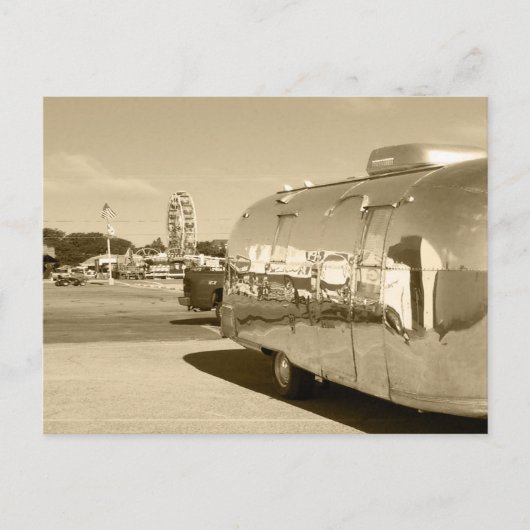 Carte Postale Vintage Retro Travel Trailer Camping (Devant)