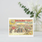 Carte Postale Vintage Ringling Brothers Circus Ad Lithograph (Debout devant)