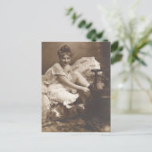 Carte postale vintage Risque (Debout devant)