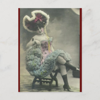 Carte Postale Vintage risque dancing girl photo