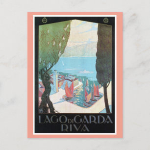 Carte Postale Vintage Riva Lake Garda Voyage en Italie et