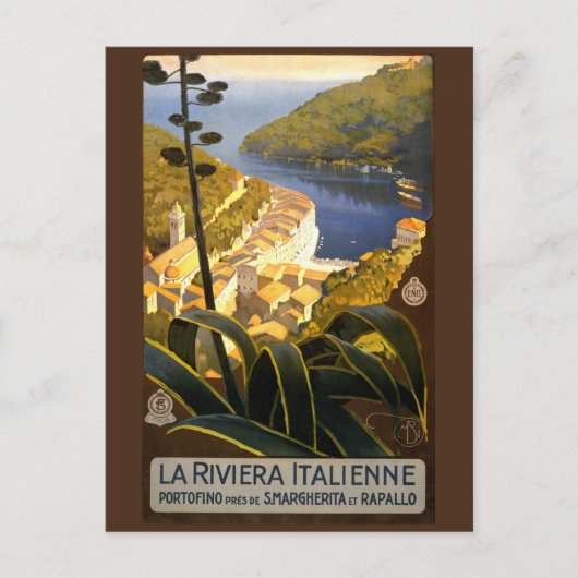 Carte postale vintage Riviera italienne Italie (Devant)