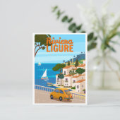 Carte Postale Vintage Riviera ligature Europe Italie Voyage (Debout devant)