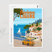 Carte Postale Vintage Riviera ligature Europe Italie Voyage (Devant / Derrière)