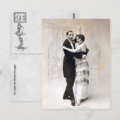 Carte Postale Vintage Romance Ballroom Dance Couple (Devant / Derrière)