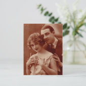 Carte postale vintage romantique Couple (Debout devant)