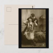 Carte postale vintage Romantique Couple (Devant / Derrière)