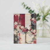 Carte postale Vintage romantique gothique (Debout devant)